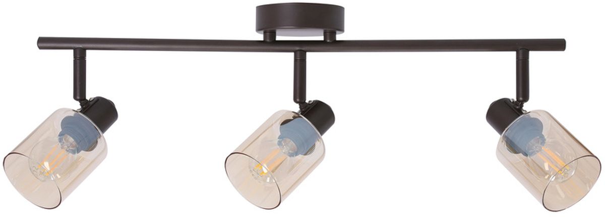 Candellux Agra lámpara de techo 3x40 W negro-ámbar 93-25050