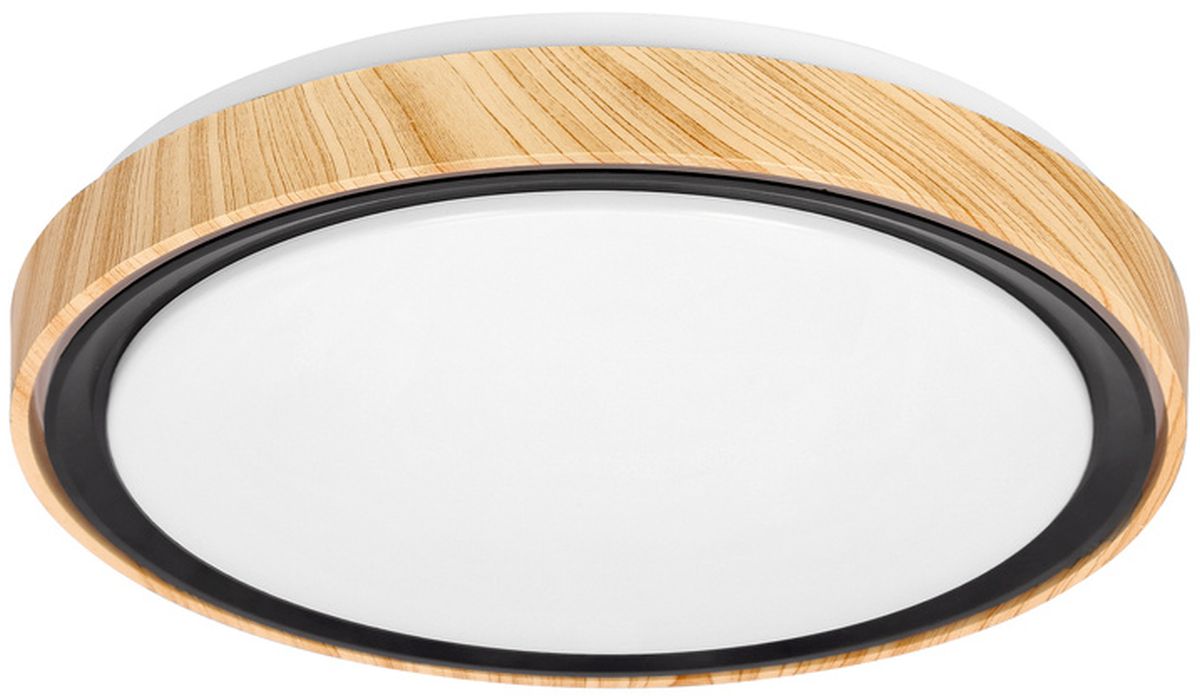 Candellux Aflo plafón 1x24 W blanco-negro-madera 14-33932