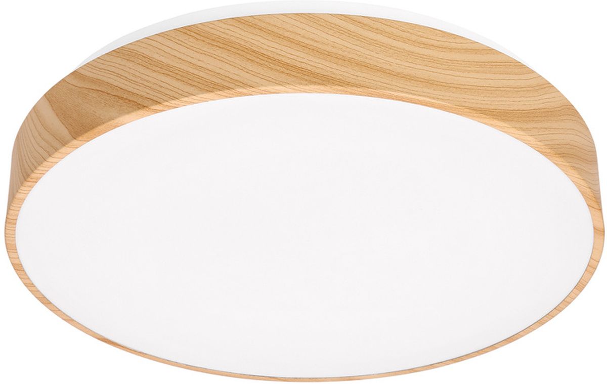 Candellux Figaro plafón 1x24 W blanco-madera 14-33956