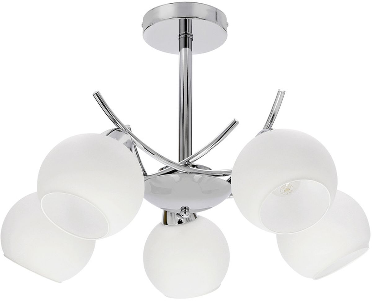 Candellux Amos lámpara de techo 5x40 W blanco-cromo 35-34984