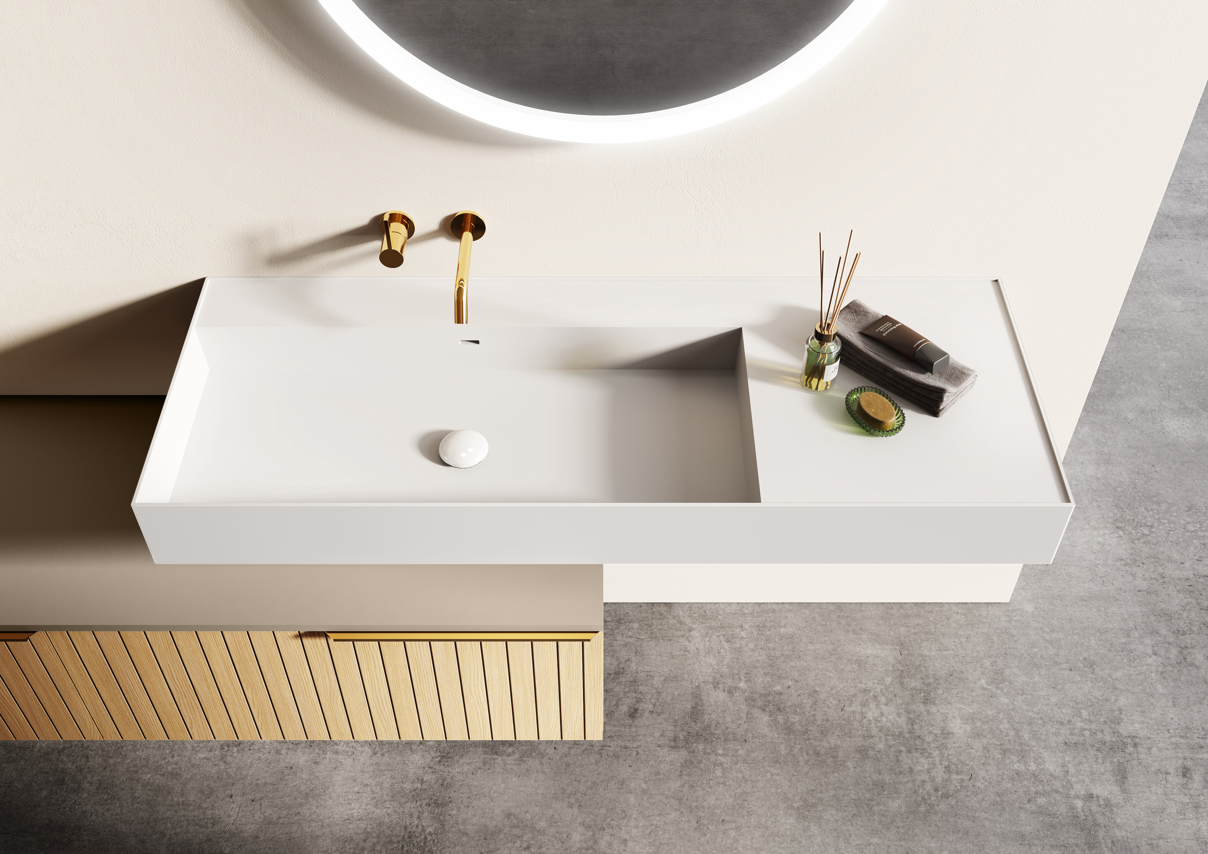 Elita Level lavabo 100.5x45.5 cm rectangular clásico blanco RE041461185290