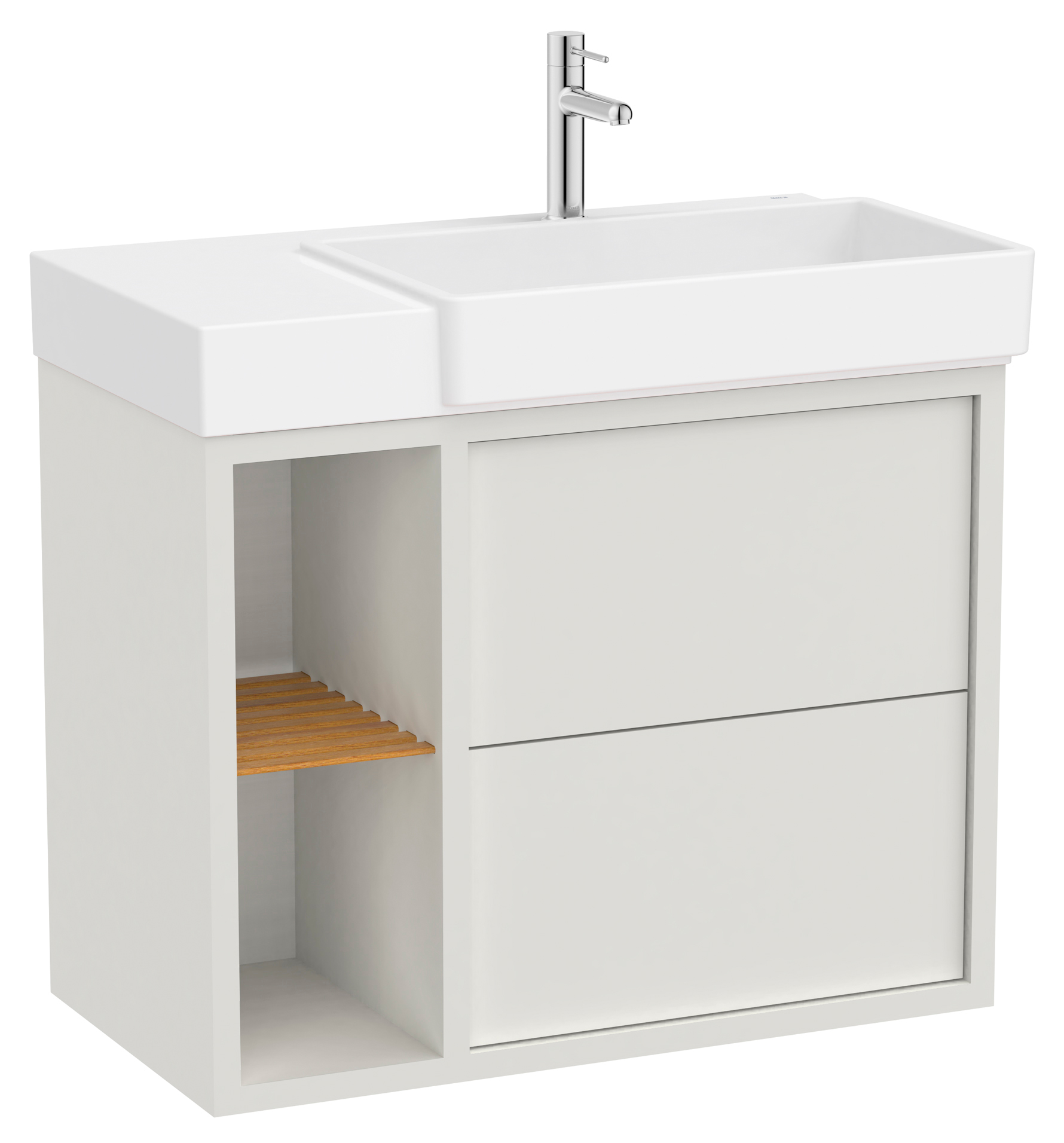 Roca Tura lavabo con mueble 80 cm blanco A852027558