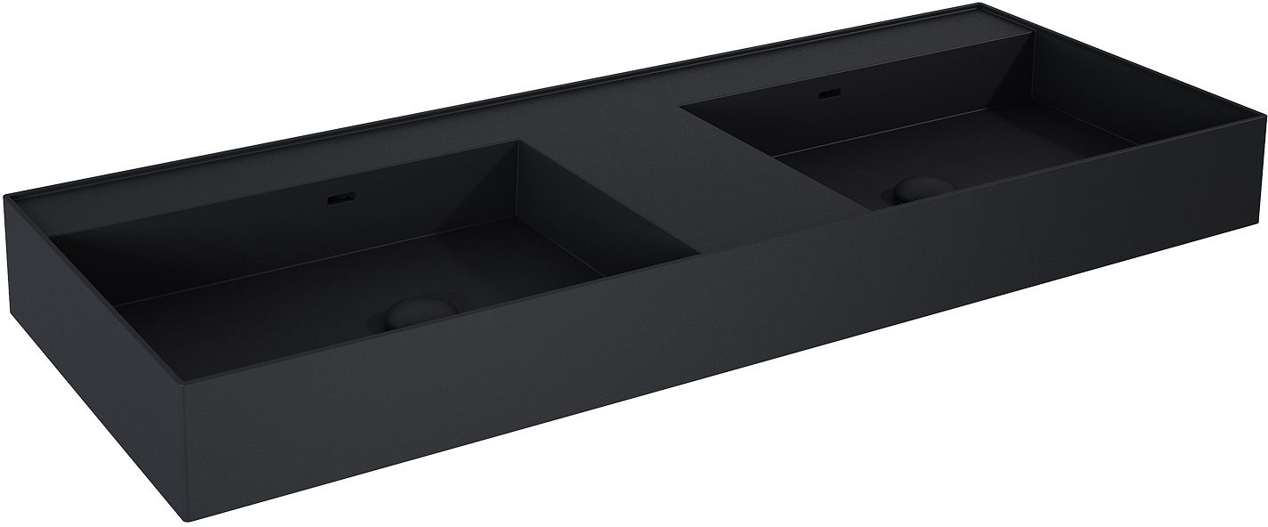 Elita Level lavabo 120.5x45.5 cm rectangular clásico-doble negro RE041461207160