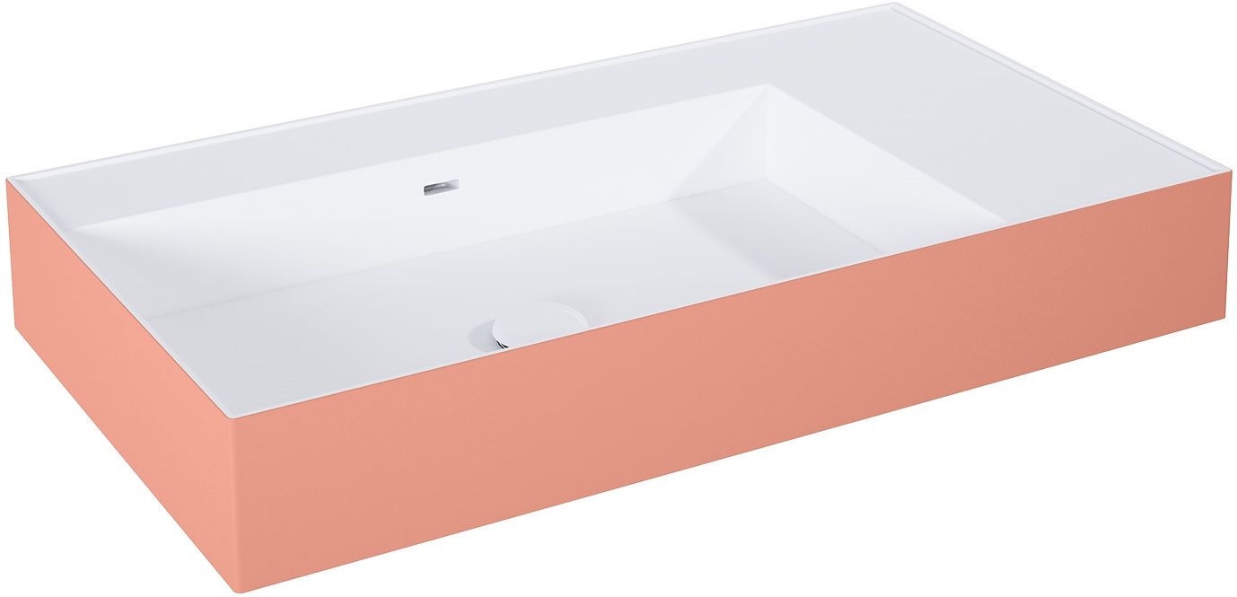 Elita Level lavabo 80.5x45.5 cm rectangular clásico blanco-rosa RE041461216020