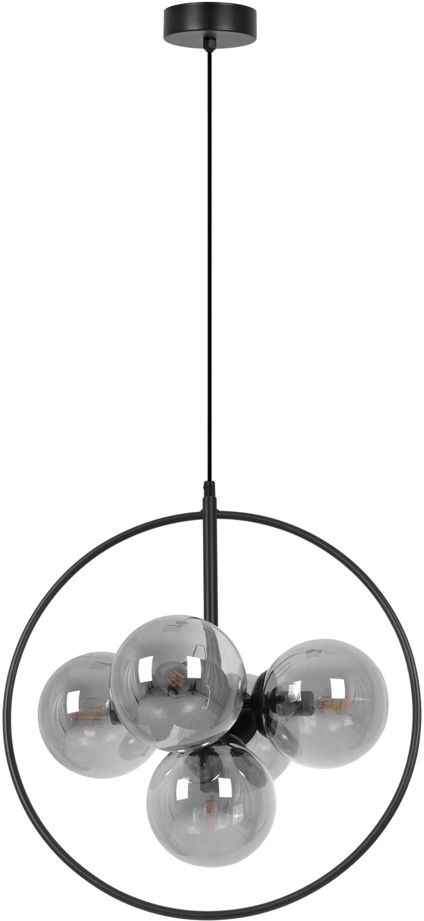 Kaja Neo lámpara colgante 5x10 W negro-grafito K-3836