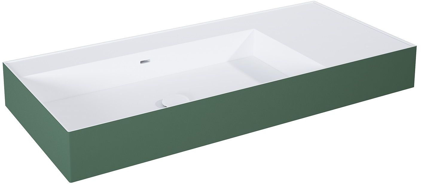 Elita Level lavabo 100.5x45.5 cm rectangular clásico blanco-verde RE041461226200