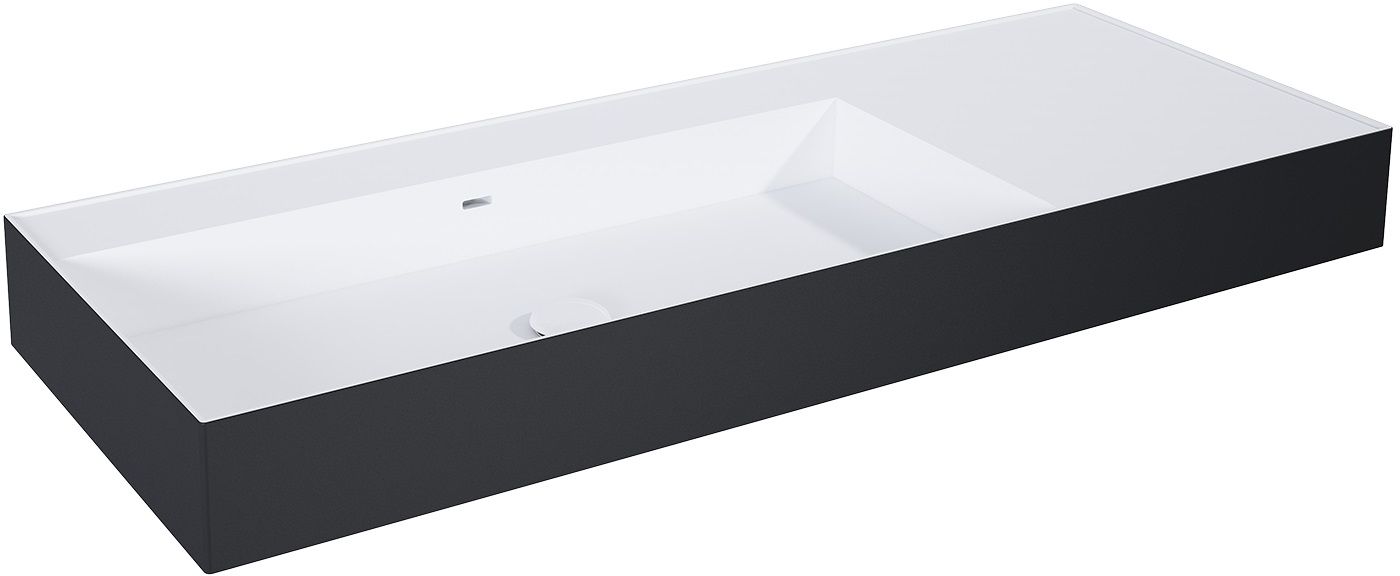 Elita Level lavabo 120.5x45.5 cm rectangular clásico blanco-negro RE041461236030