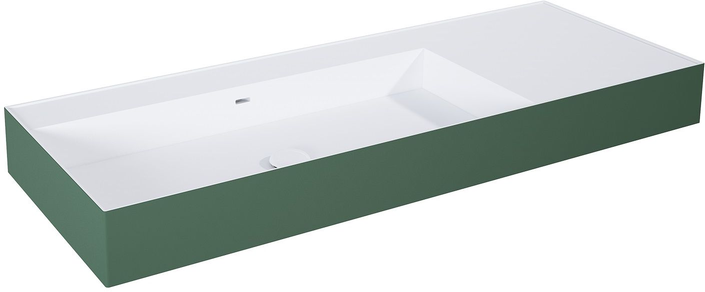 Elita Level lavabo 120.5x45.5 cm rectangular clásico blanco-verde RE041461236200