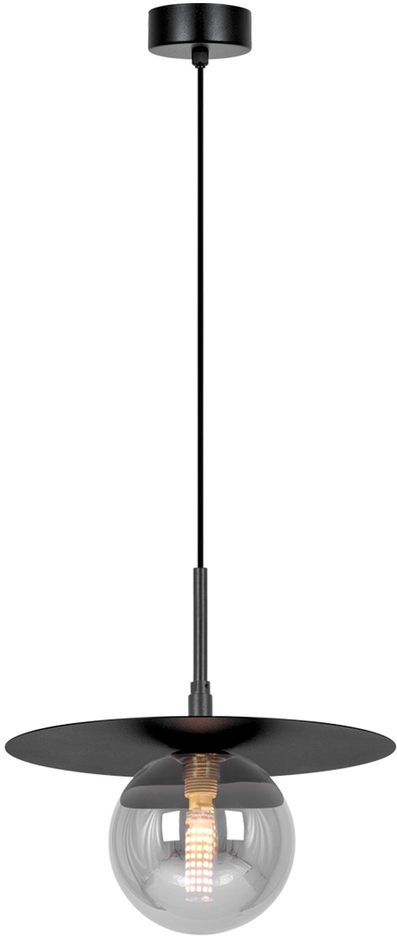 Kaja Fermi lámpara colgante 1x10 W negro-grafito K-5381