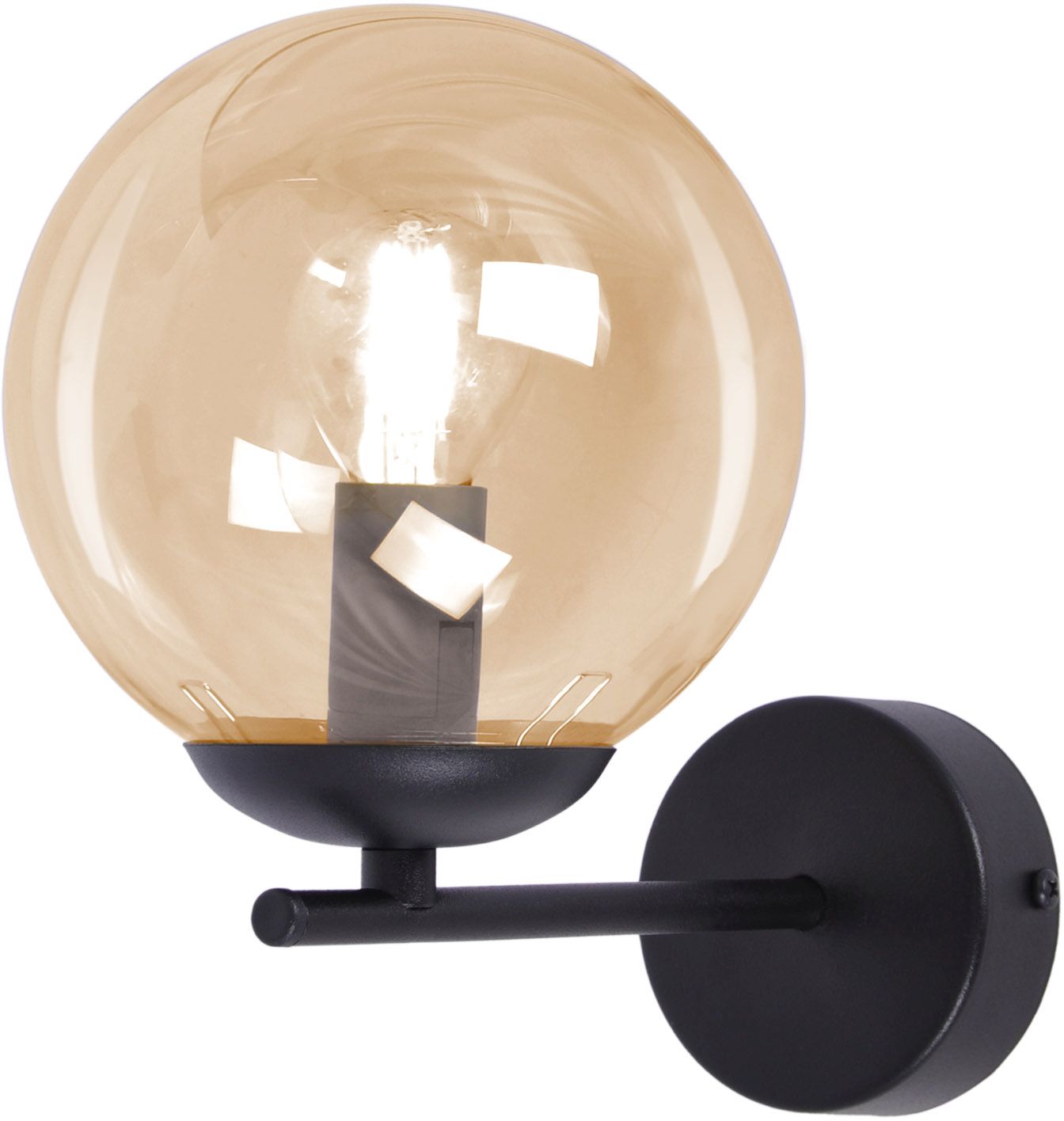 Kaja Delta lámpara de pared 1x10 W negro-ámbar K-5306