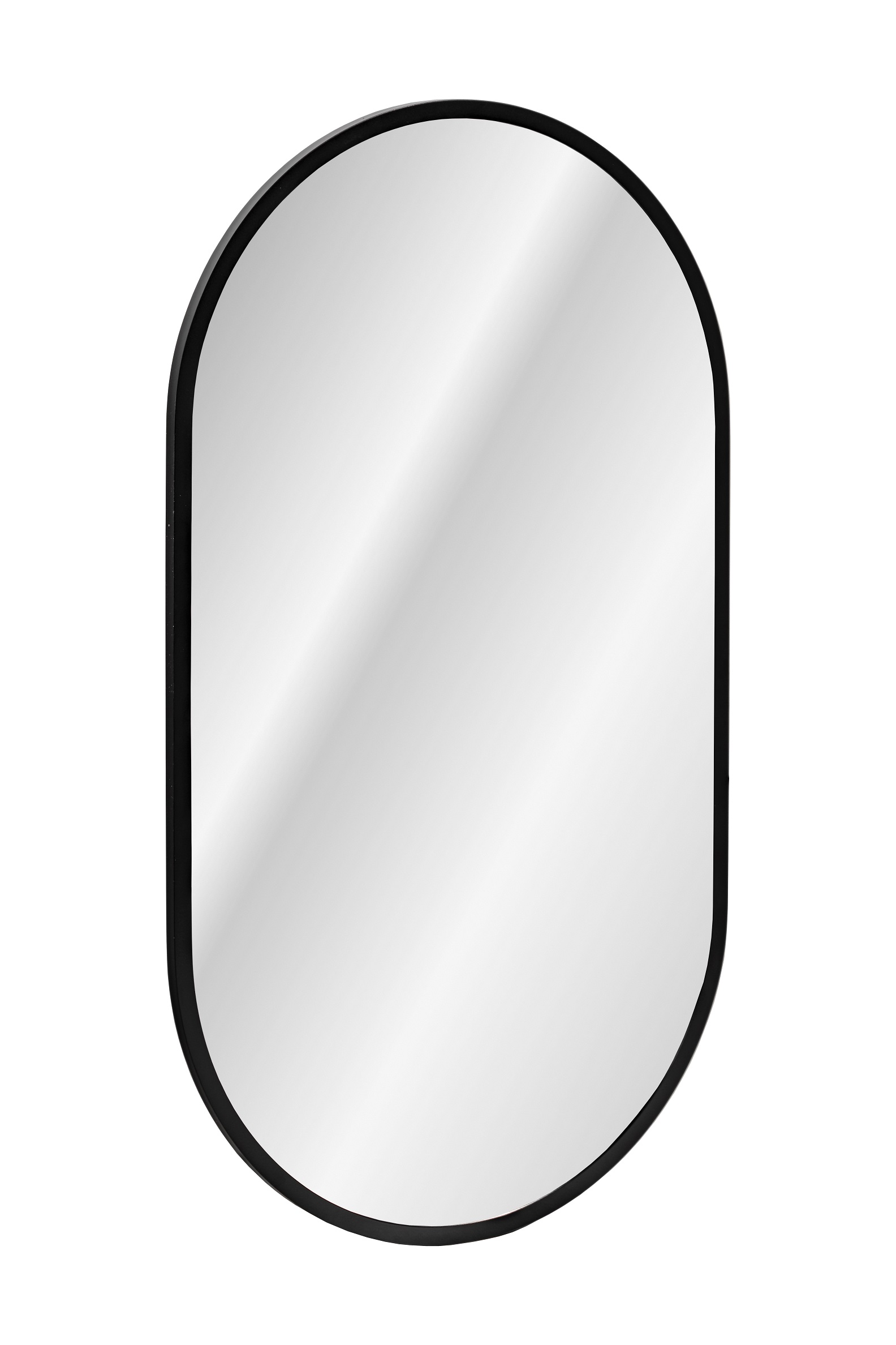 Comad Apollo espejo 50x90 cm oval con iluminación negro LUSTRO APOLLO BLACK