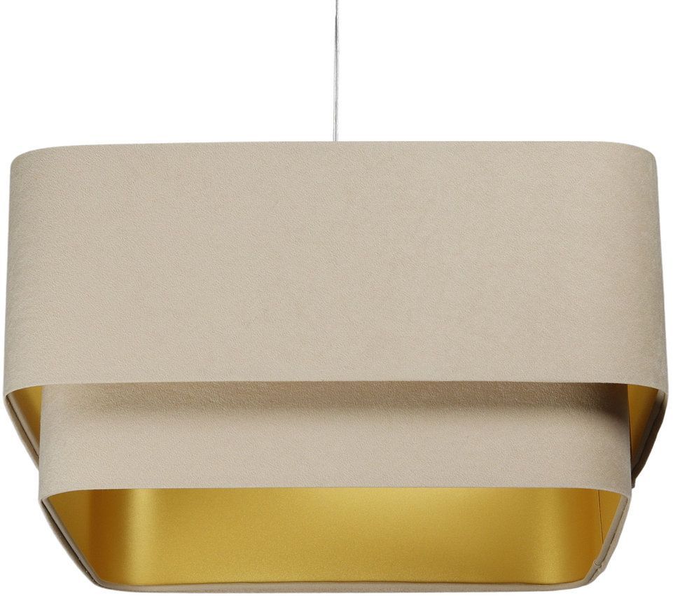 BPS Koncept Kwadro Duo Sue lámpara colgante 1x60 W oro-beige KWD-012