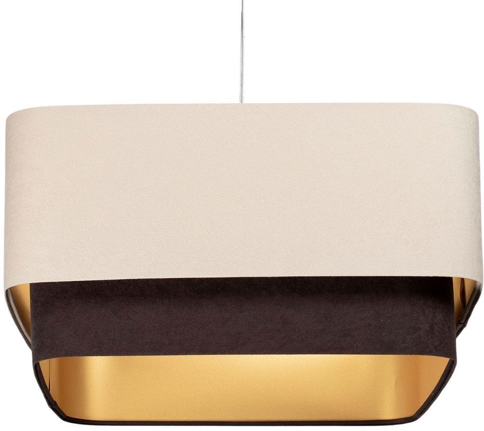 BPS Koncept Kwadro Duo Sue lámpara colgante 1x60 W oro-marrón-beige KWD-016
