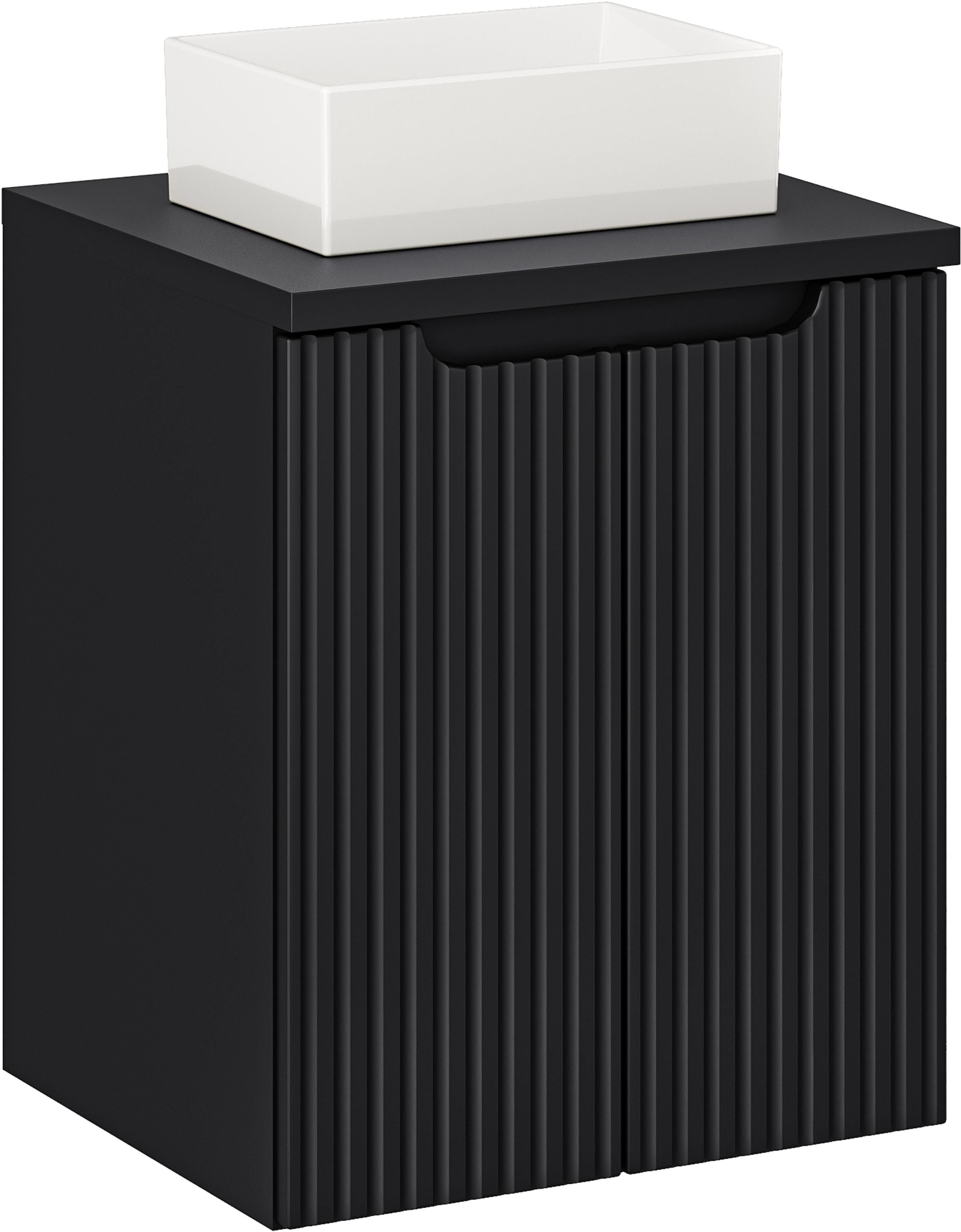 Conjunto armario Comad Nova Black NOVA BLACK D2 82-50-2D, lavabo Comad Gaja UN-GAJA35-SW 78570A(35), NOVA BLACK B 89-50