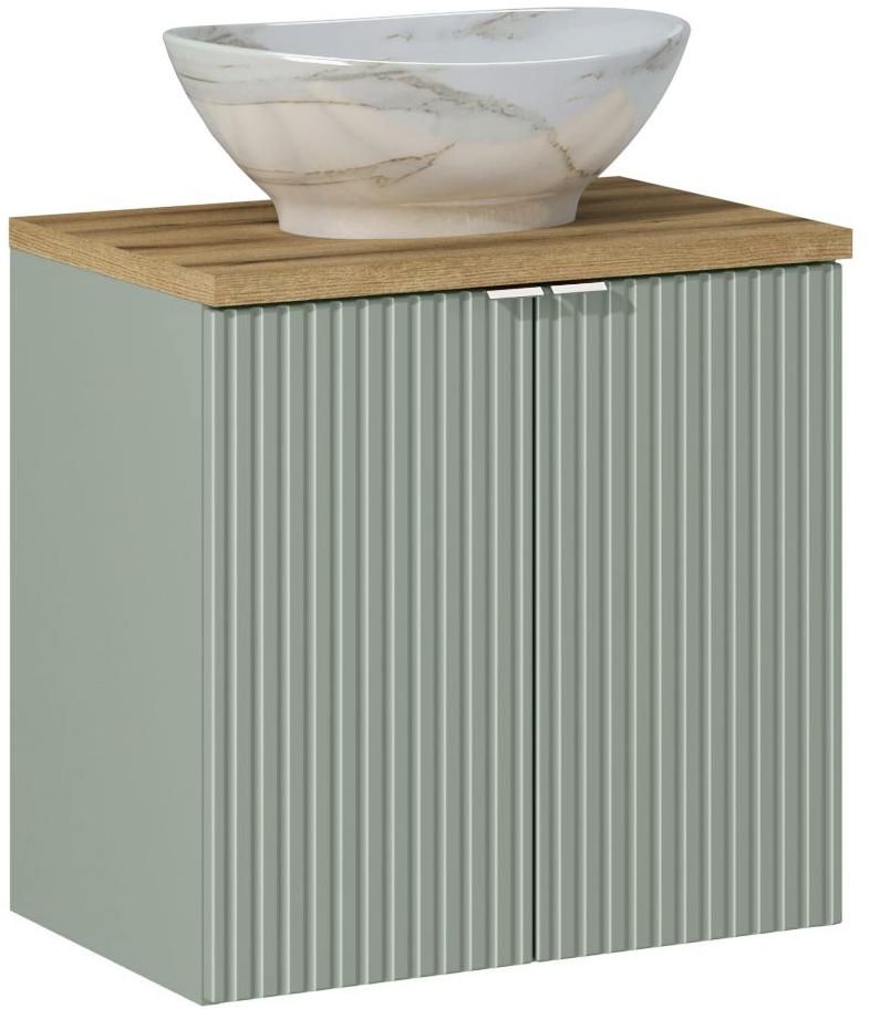 Conjunto armario Comad Line Reed Green LINE REED GREEN D 82-60-2D, lavabo Comad Pati UN-PATI-MW3, NOVA OAK A 89-60