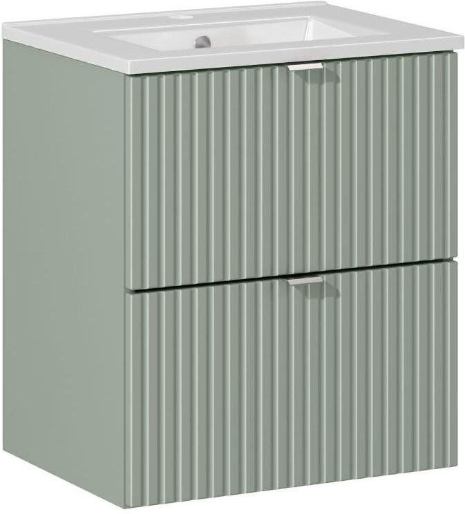 Conjunto armario Comad Line Reed Green LINE REED GREEN D 82-50-2S, lavabo Comad Dance White UM2050RBDANCE50DP