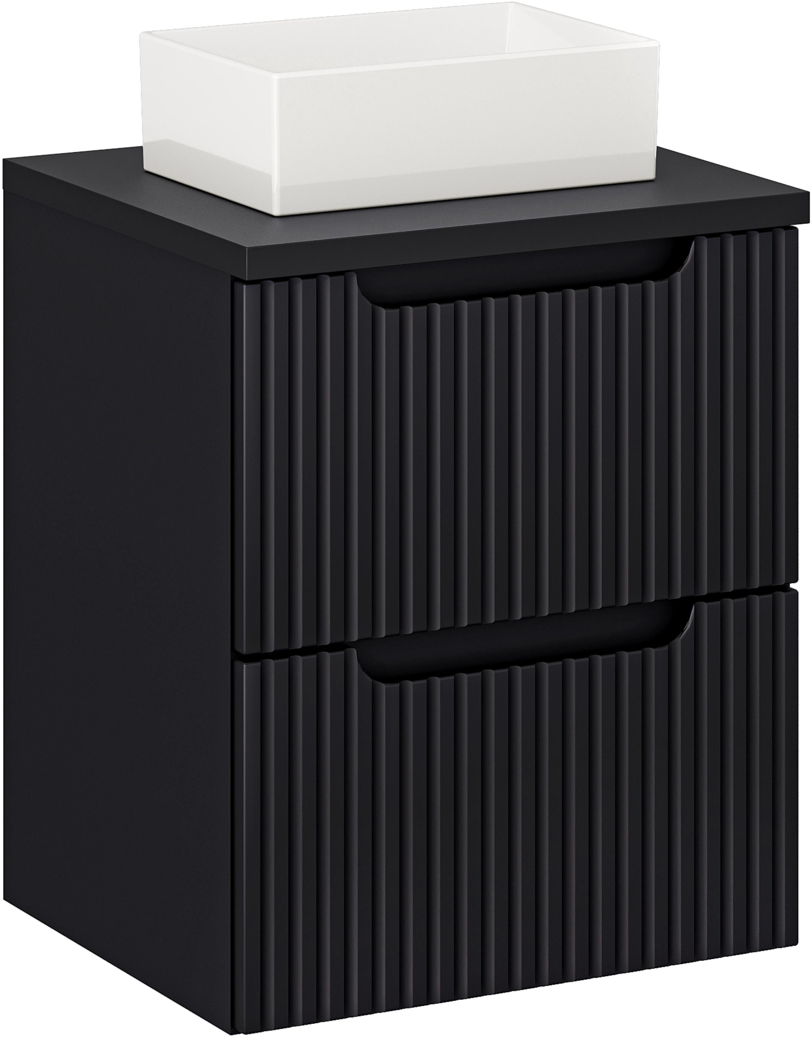 Conjunto armario Comad Nova Black NOVA BLACK D2 82-50-2S, lavabo Comad Gaja UN-GAJA35-SW 78570A(35), NOVA BLACK B 89-50