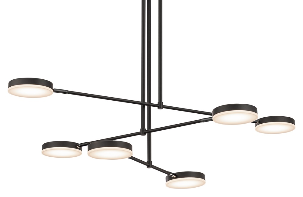 Maytoni Fad lámpara colgante 6x7 W negro MOD070PL-L38B3K
