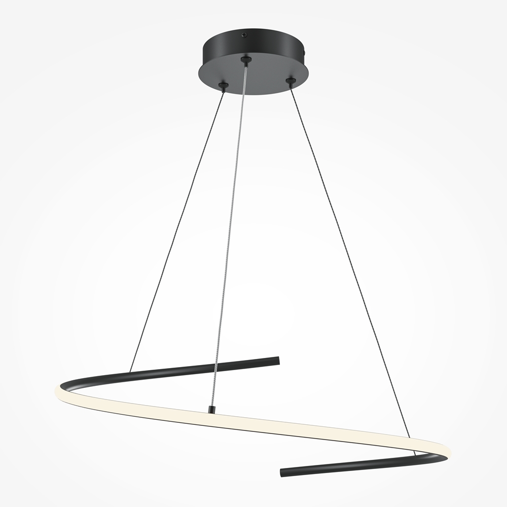 Maytoni Curve lámpara colgante 1x31 W negro MOD242PL-L33BK