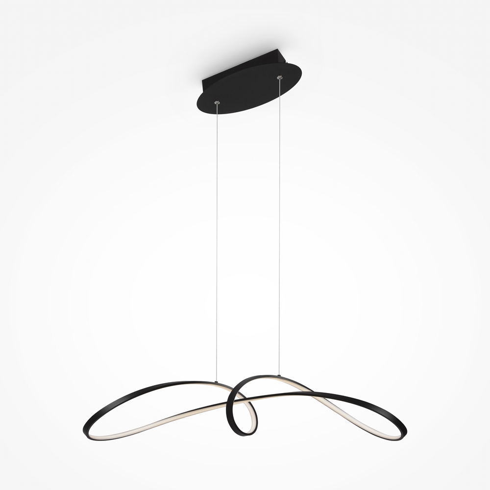 Maytoni Curve lámpara colgante 1x42 W negro MOD156PL-L52B4K