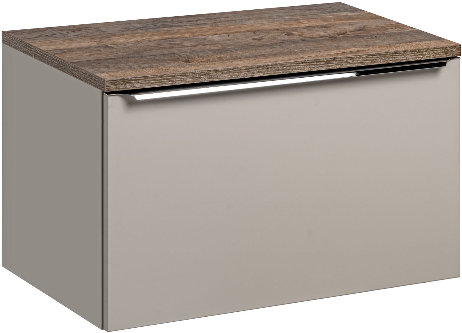 Conjunto armario Comad Santa Fe Taupe SANTA FE TAUPE 82-80-B-2S, encimera sobre armario Comad Sante Fe Oak SANTA FE OAK89-080-A