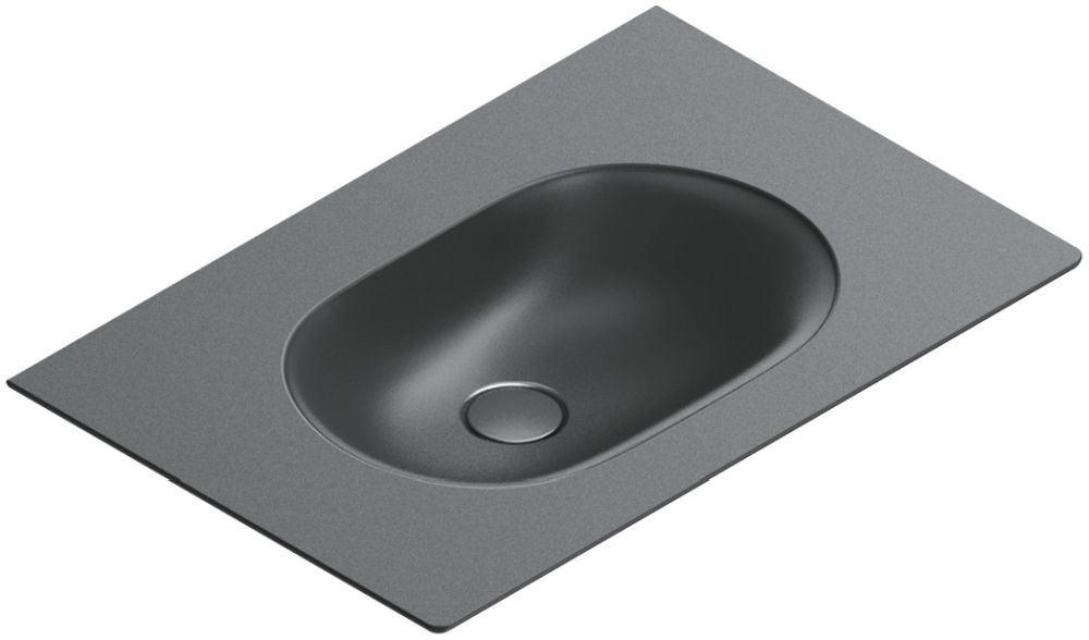 Catalano Sfera lavabo 60x50 cm rectangular clásico-para mueble negro 0520611022