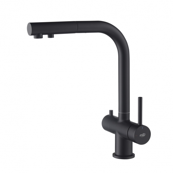 Blue Water Apala grifo de cocina de pie negro 5901730617795