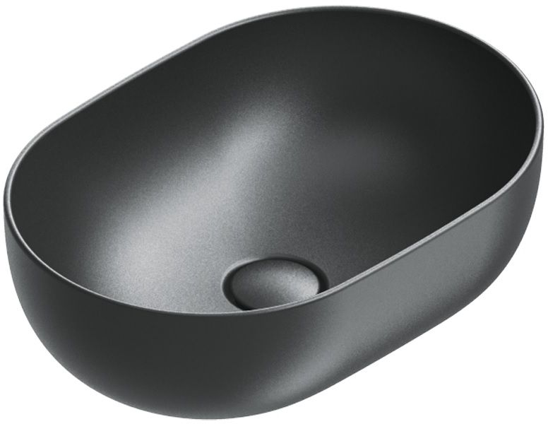 Catalano Sfera lavabo 50x35 cm oval sobre encimera negro 0522500022