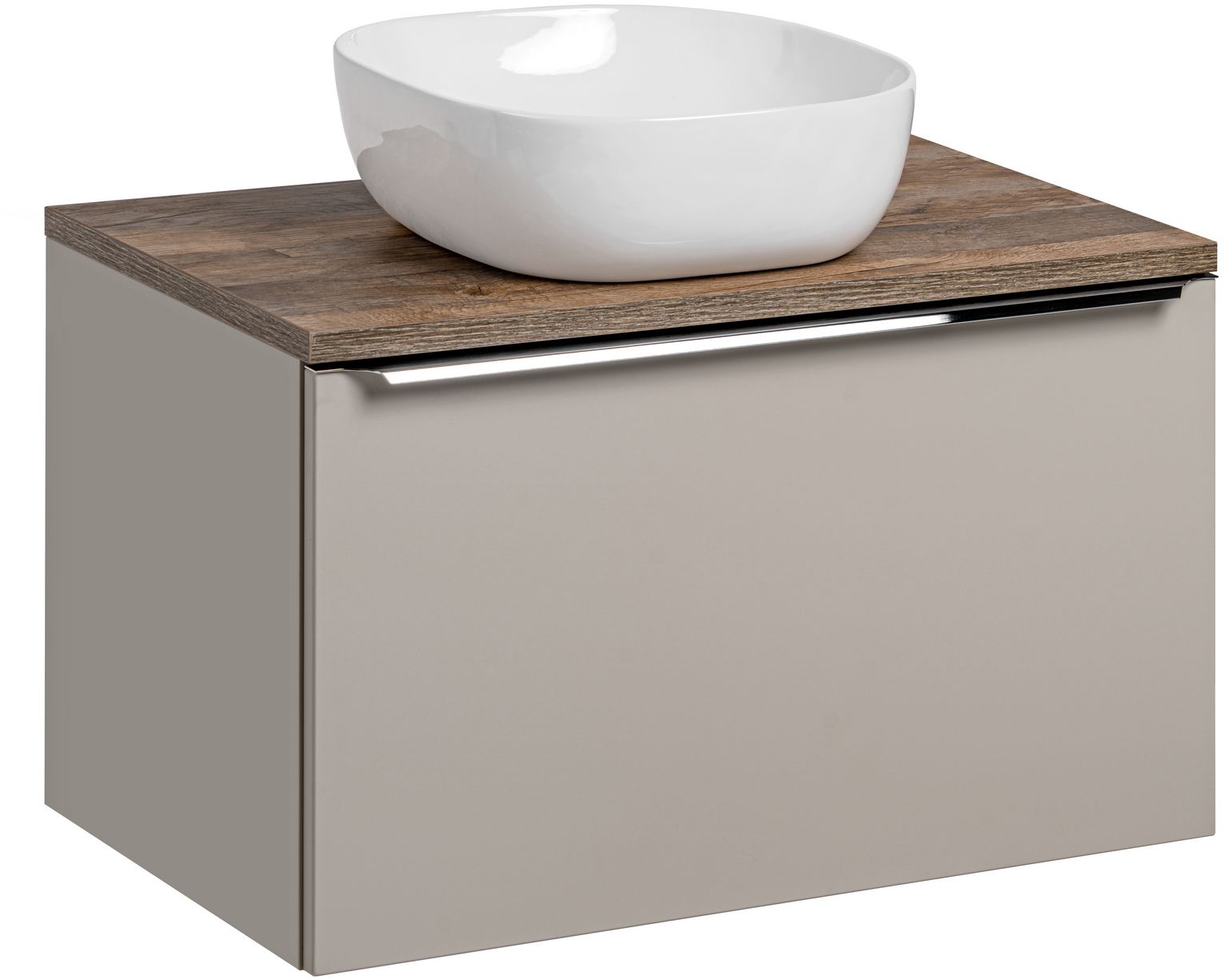 Conjunto armario Comad Santa Fe Taupe SANTA FE TAUPE 82-80-B-2S, lavabo Comad Smile UM-6252SMILE40DP, SANTA FE OAK89-080-A