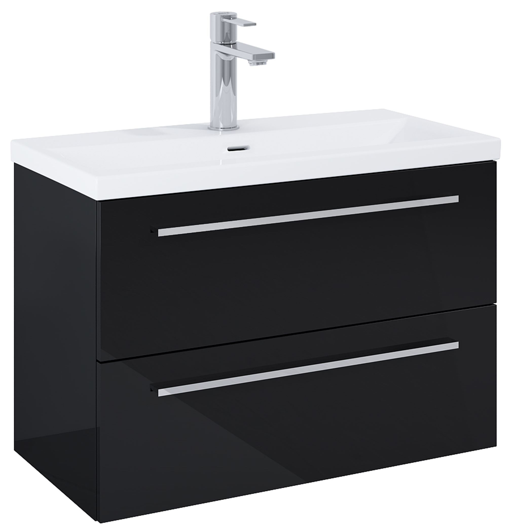 Roca Kwadro armario 79.8x38.4x53 cm suspendido, para lavabo negro A857970351