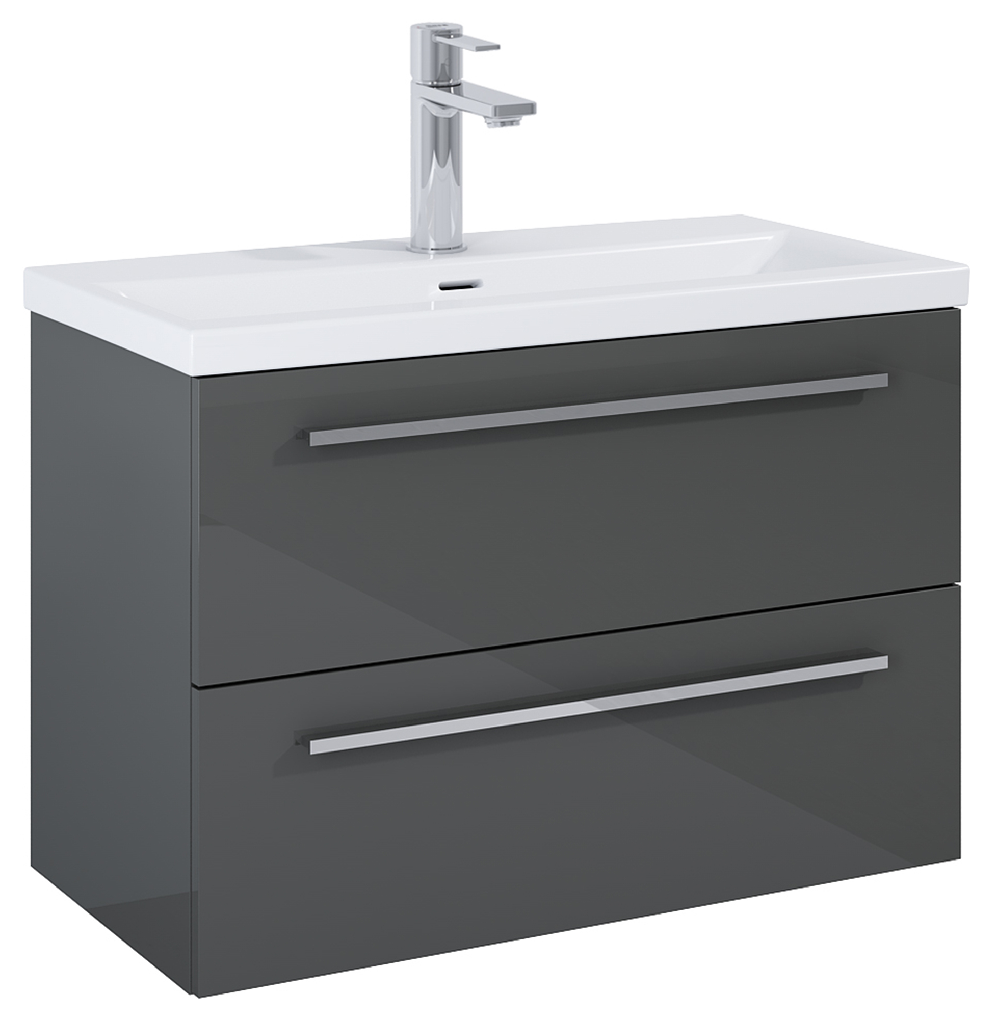 Roca Kwadro armario 79.8x38.4x53 cm suspendido, para lavabo antracita A857970153