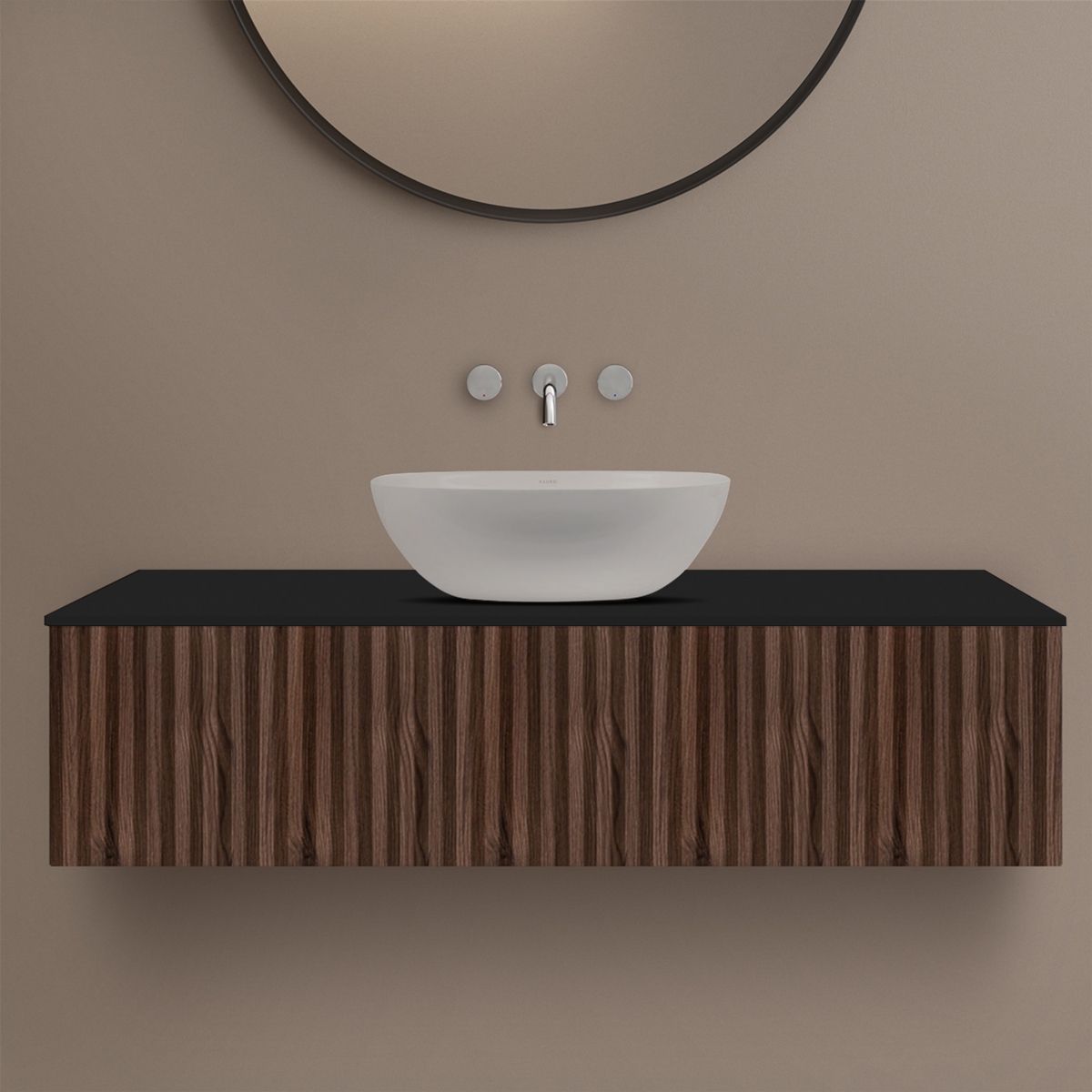 Conjunto armario Ksuro 02 50005060, encimera sobre armario Ksuro 02 53005030