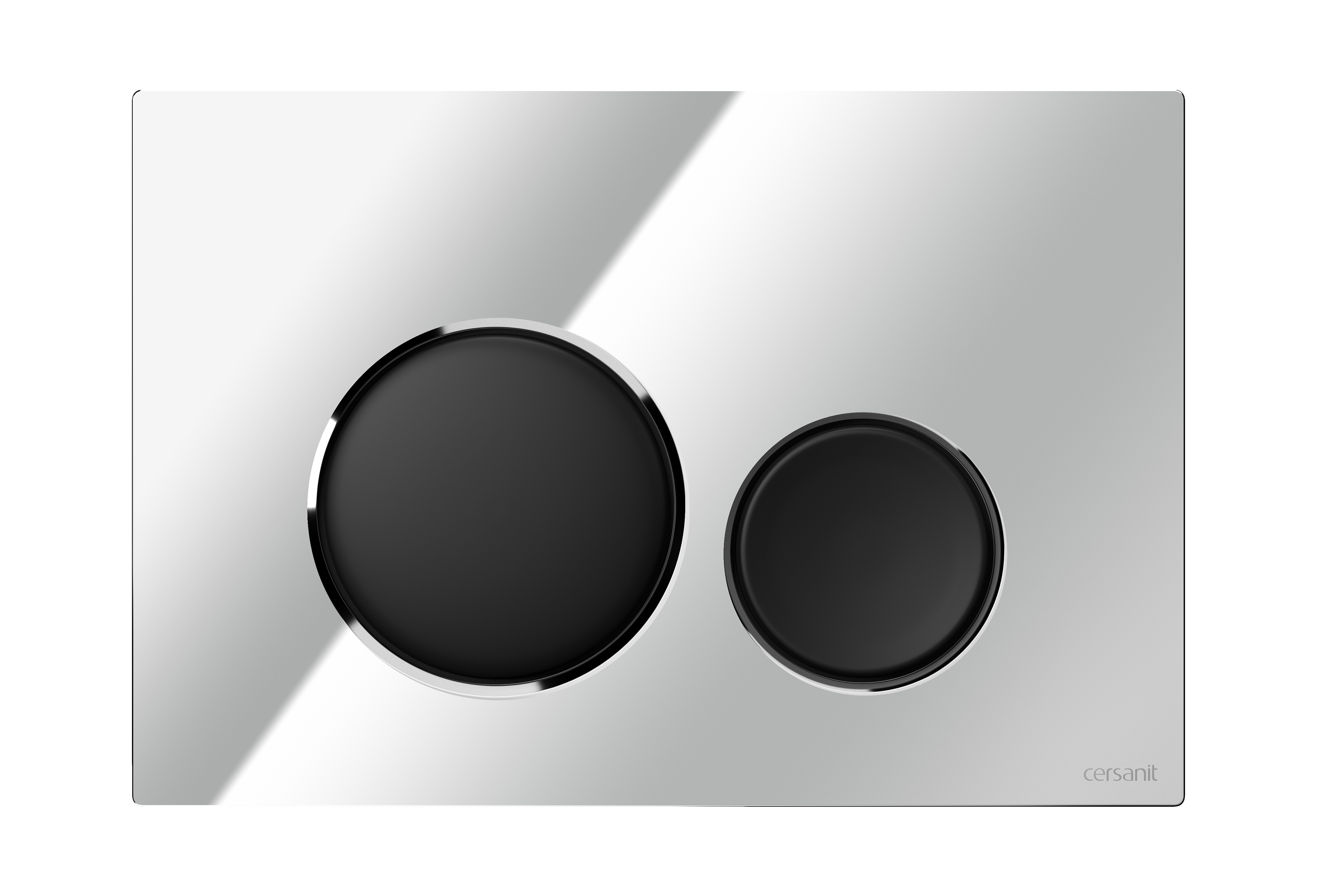 Cersanit Luna botón de descarga para WC cromo brillante-negro K97-0572