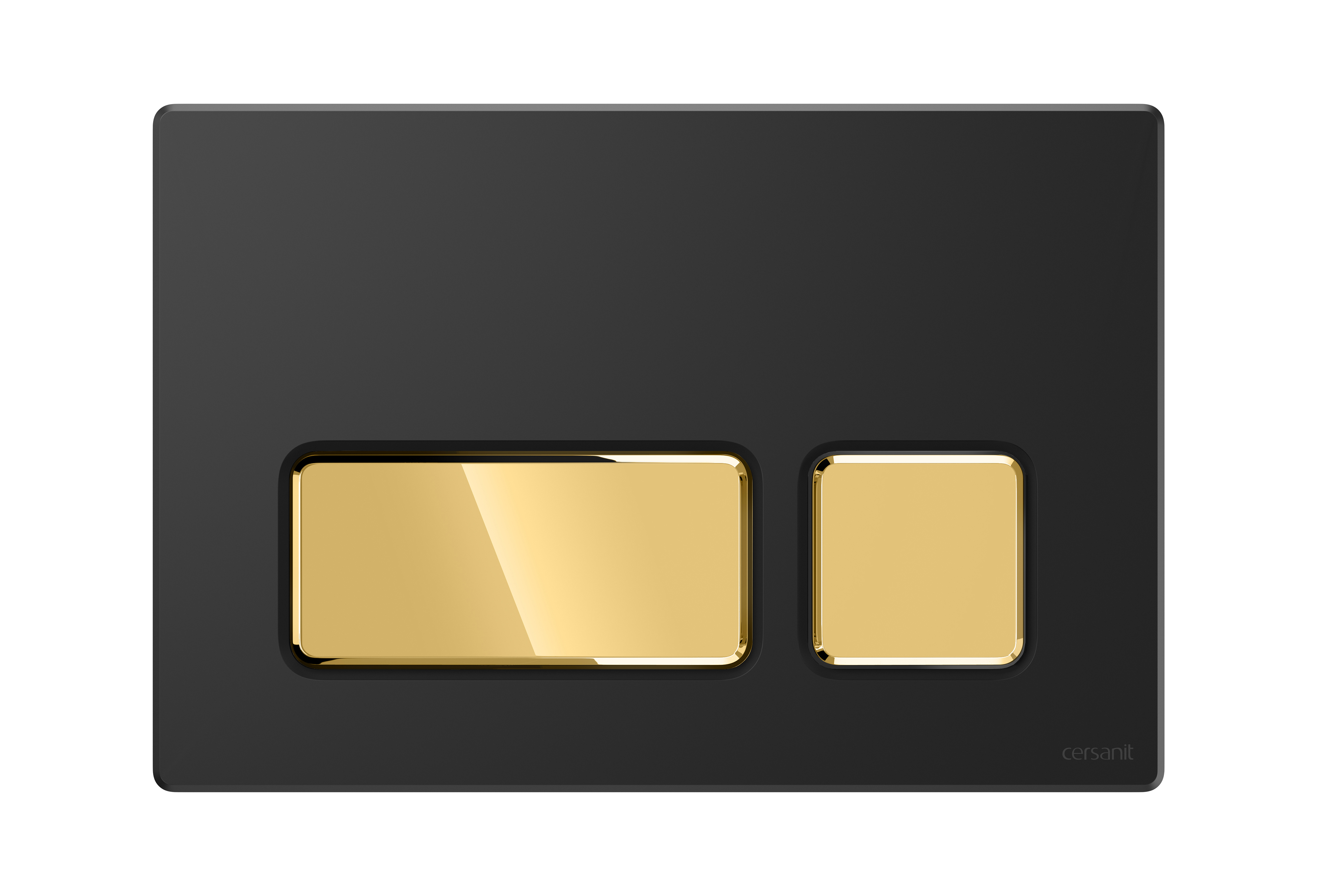 Cersanit Block botón de descarga para WC negro-oro K97-0400