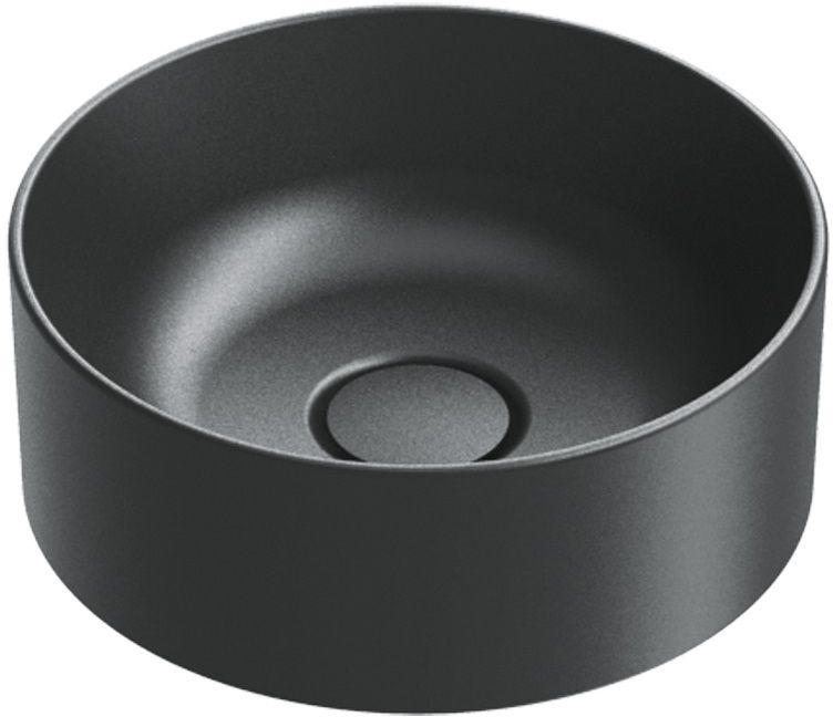 Catalano Zero lavabo 32x32 cm circular sobre encimera negro 0122320022