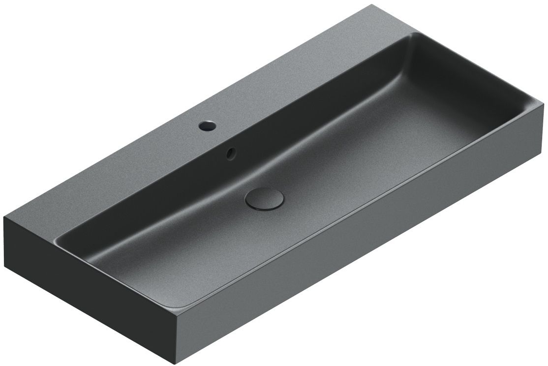 Catalano Premium lavabo 100x47 cm rectangular sobre encimera negro 0221000022