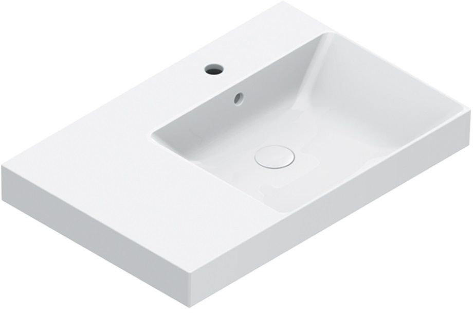 Catalano Zero lavabo 75x50 cm rectangular sobre encimera blanco 0120781001