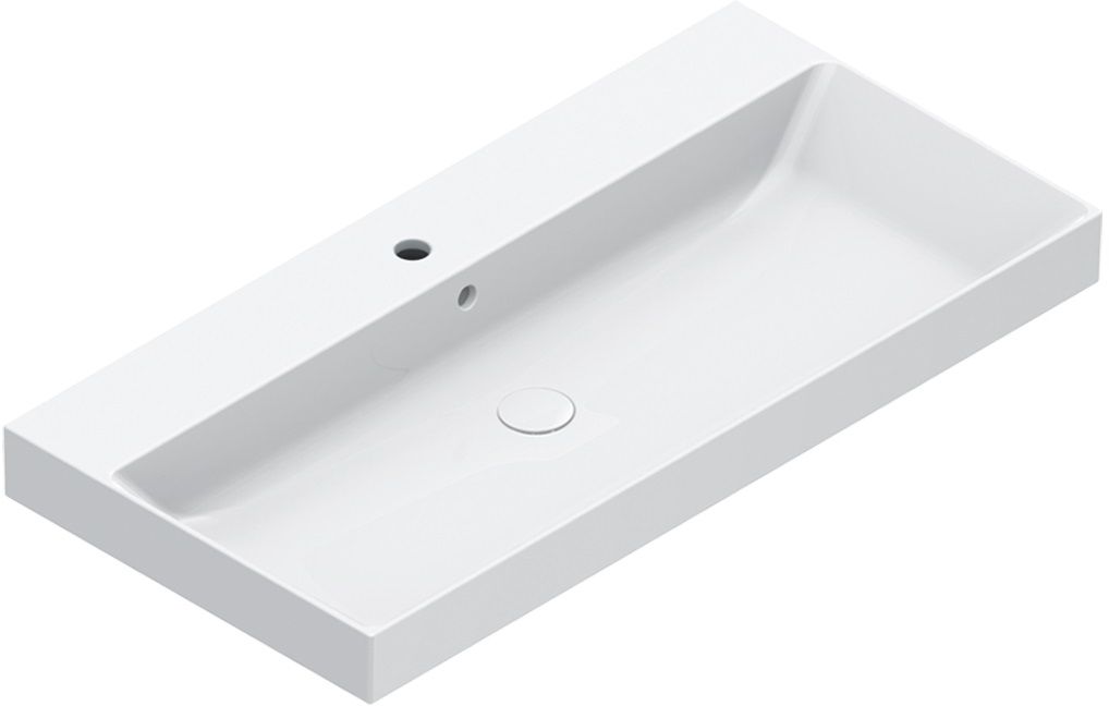Catalano Zero lavabo 100x50 cm rectangular sobre encimera blanco 0121001001