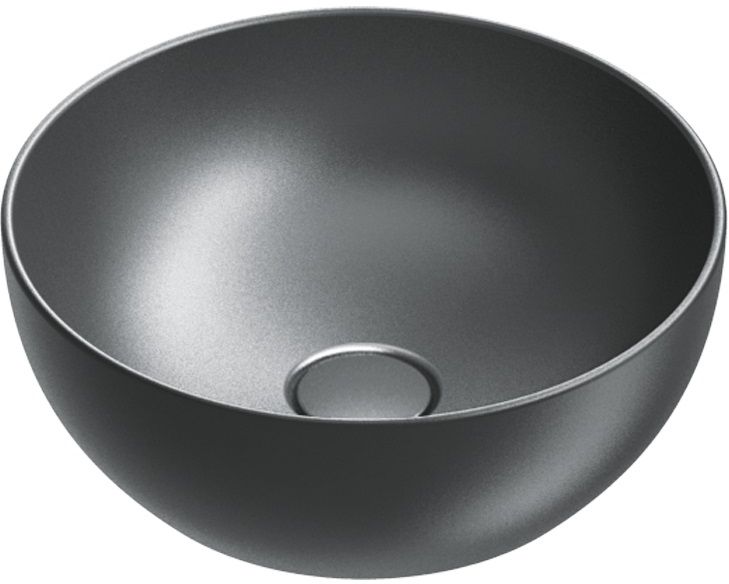 Catalano Green lavabo 40x40 cm circular sobre encimera negro 0423400022