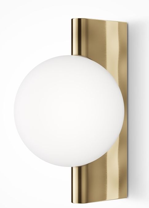 Maytoni Avant-garde lámpara de pared 1x25 W blanco-latón MOD324WL-01BS
