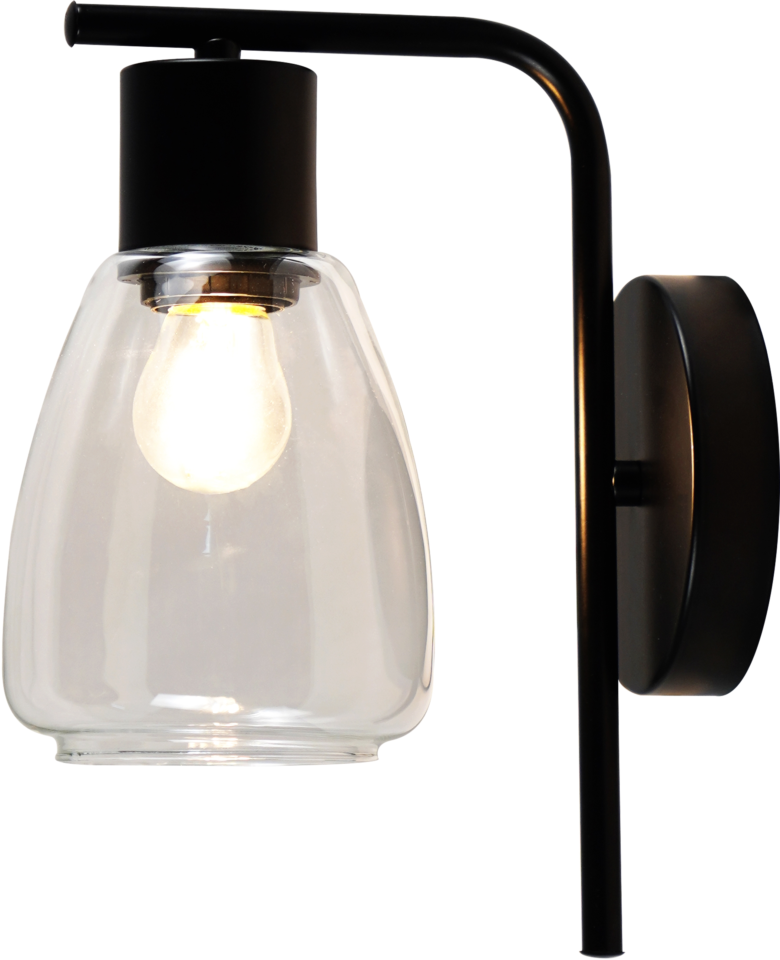 Candellux Moldo lámpara de pared 1x40 W negro-transparente 21-35110