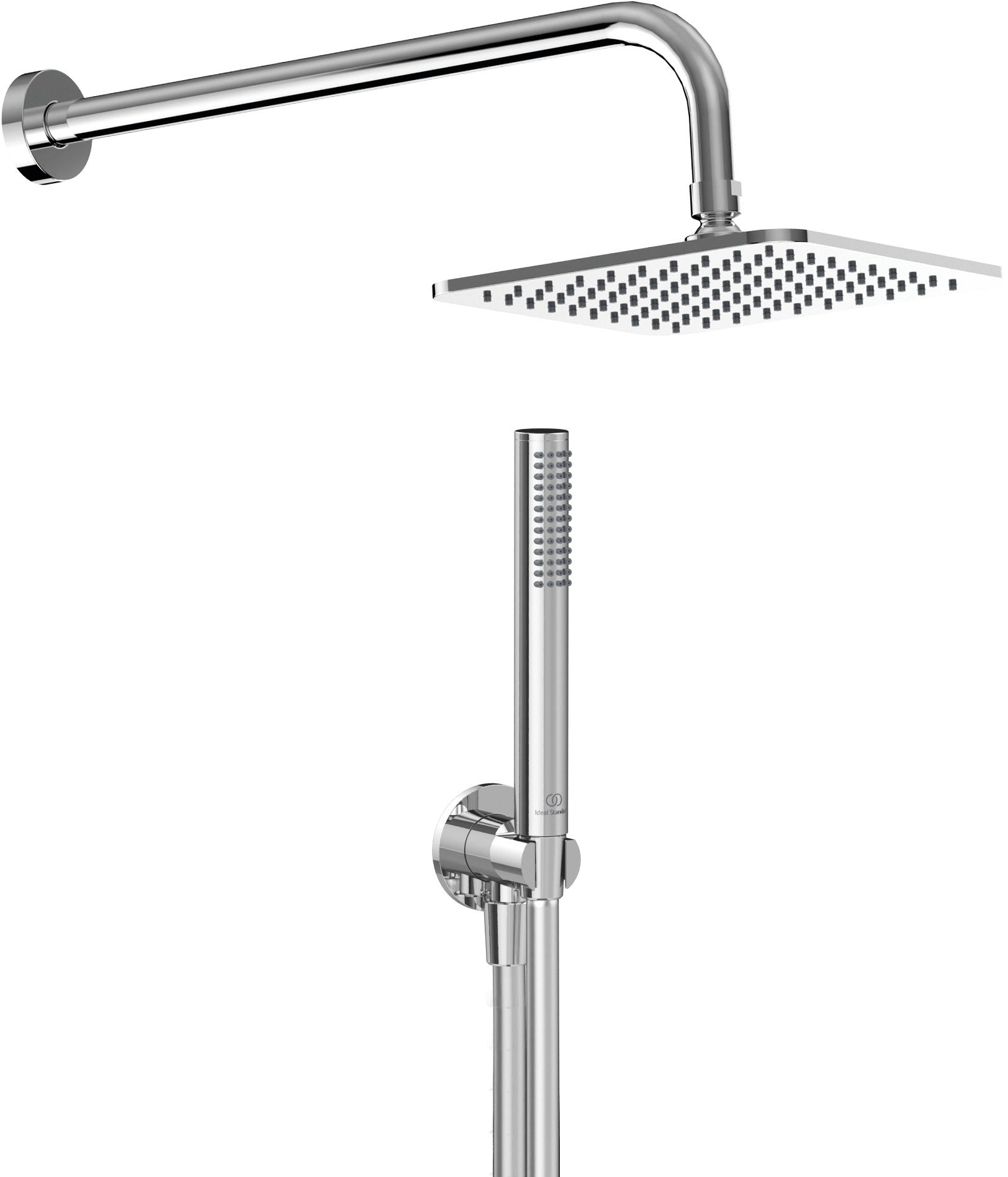 Ideal Standard Idealrain conjunto de ducha empotrado con rociador con efecto lluvia cromo BD390AA