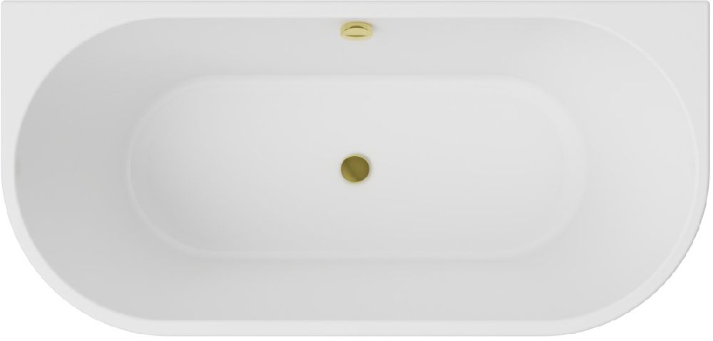 Besco Vica New bañera de pared 159.6x80 cm oval blanco #WAS-160VNN