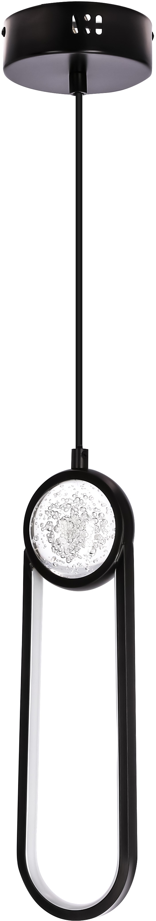 Candellux Lacrima lámpara colgante 1x15 W negro 31-35585