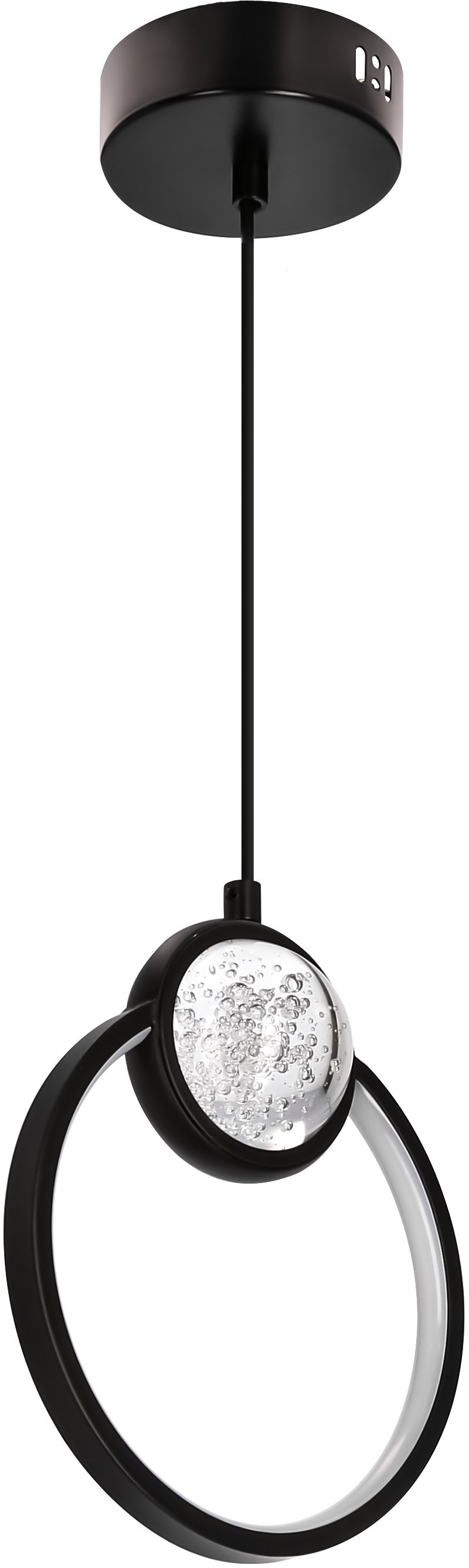 Candellux Lacrima lámpara colgante 1x15 W negro 31-35592