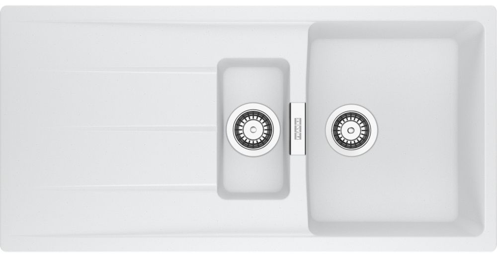 Franke Centro fregadero de granito 100x50 cm blanco 114.0710.227