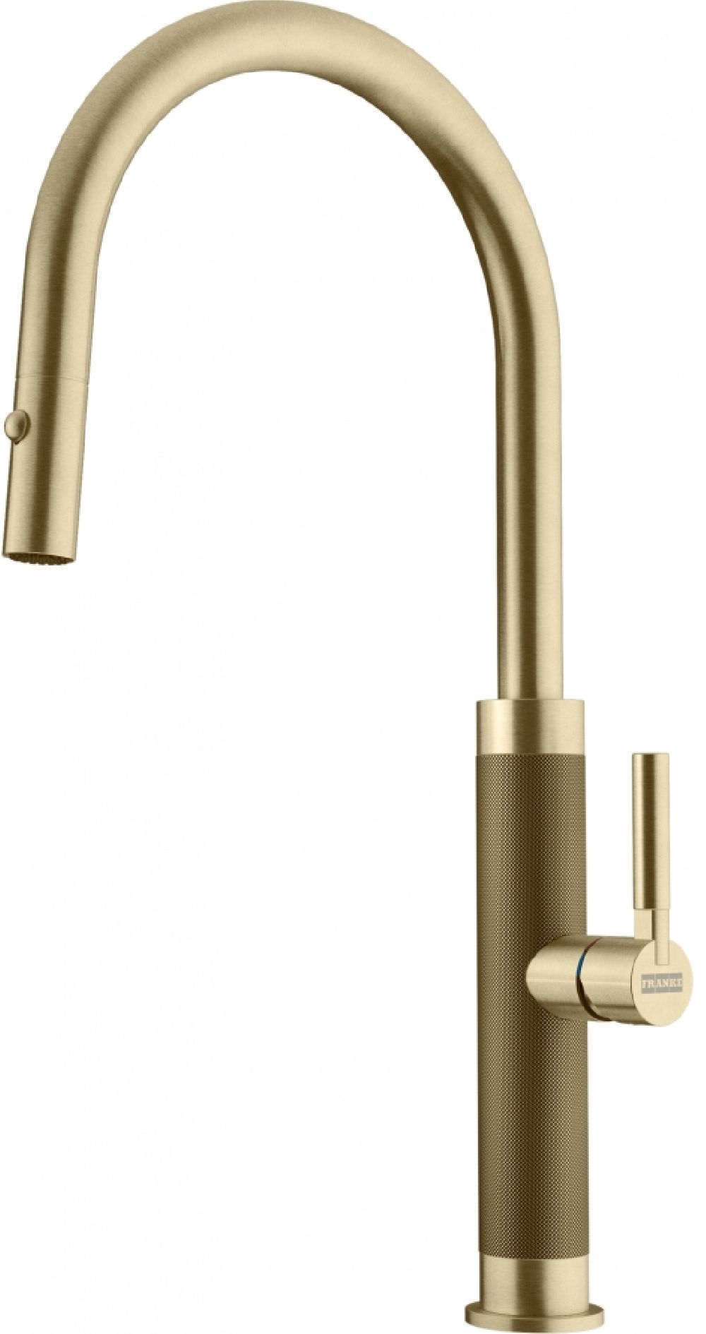 Franke Mythos Masterpiece Pull-Out Spray grifo de cocina de pie oro/oro arcaico 115.0711.558