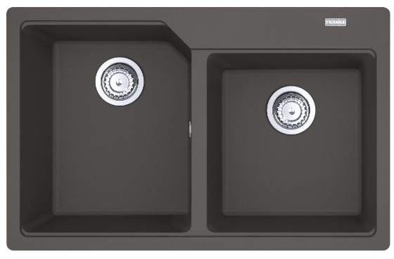 Franke Urban fregadero de granito 78x50 cm gris/grafito/ónix 114.0715.197