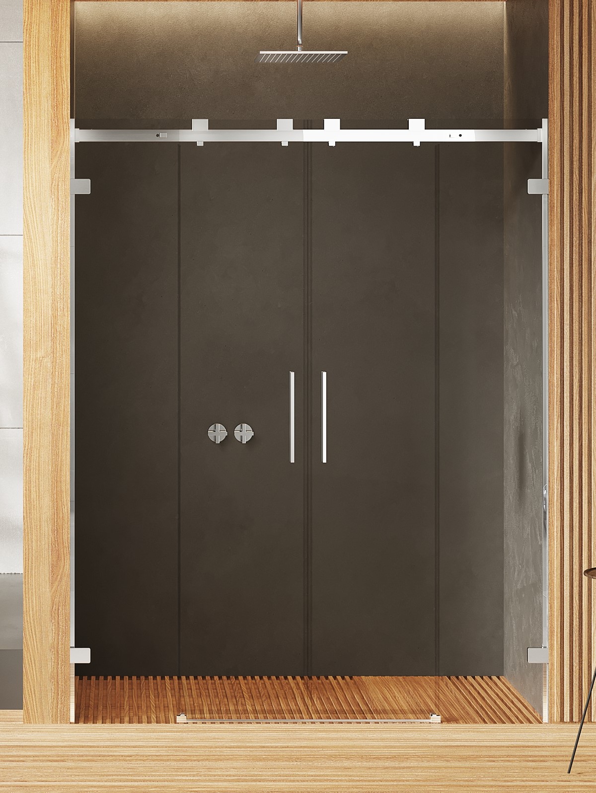 New Trendy Softi X puerta de ducha 140 cm corredera cromo brillante/vidrio transparente EXK-5266