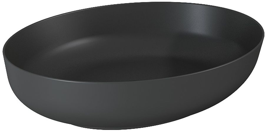 Elita Rika lavabo 53x39.5 cm oval sobre encimera negro RE040520087160